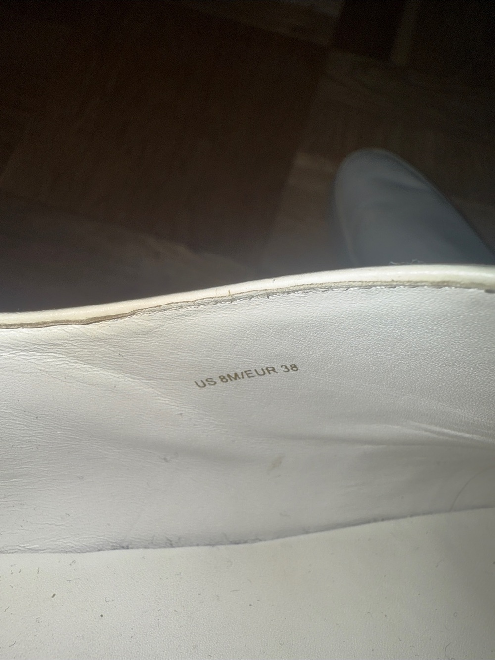 Vince White Leather Slip-On Loafers with Heel Tab - Picture 3 of 5